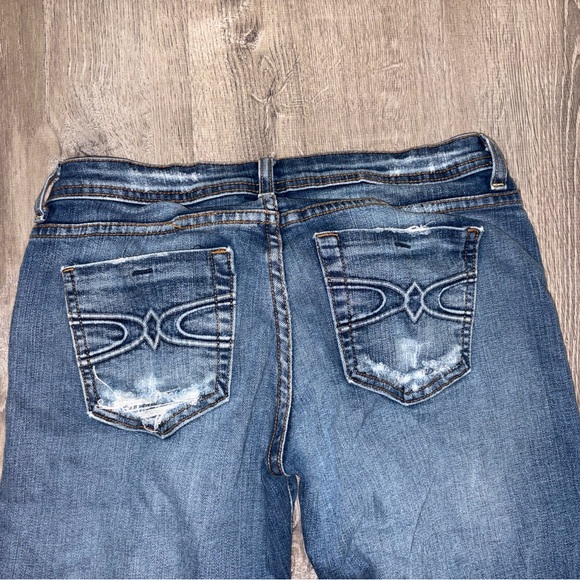 Women's Lux Blue Distressed Jeans size 29: express - Picture 5 of 6